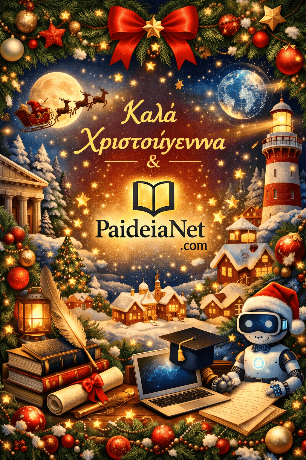 Χριστουγεννιάτικες ευχές από το PaideiaNet.com