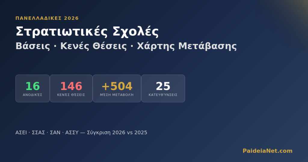 Στρατιωτικές Σχολές — Βάσεις 2026