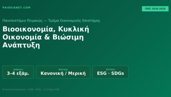 Βιοοικονομία, Κυκλική Οικονομία & Βιώσιμη Ανάπτυξη