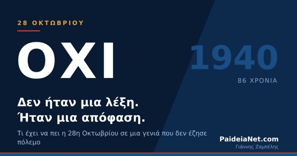 28η Οκτωβρίου 1940: Το «ΟΧΙ» δεν ήταν μια λέξη, ήταν μια απόφαση